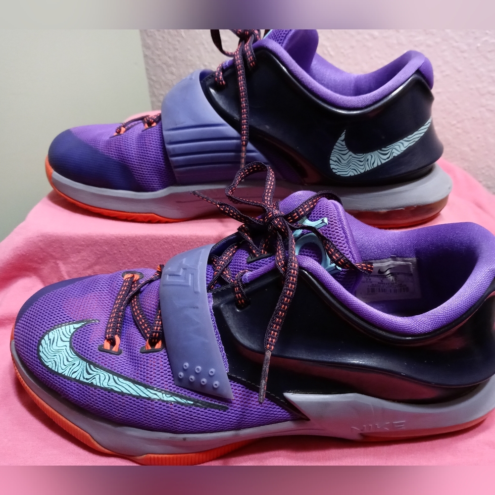 Nike Air KD7 Hyper Punch Kevin Durant Basketball Sneakers 7Youth - Picture 3 of 13